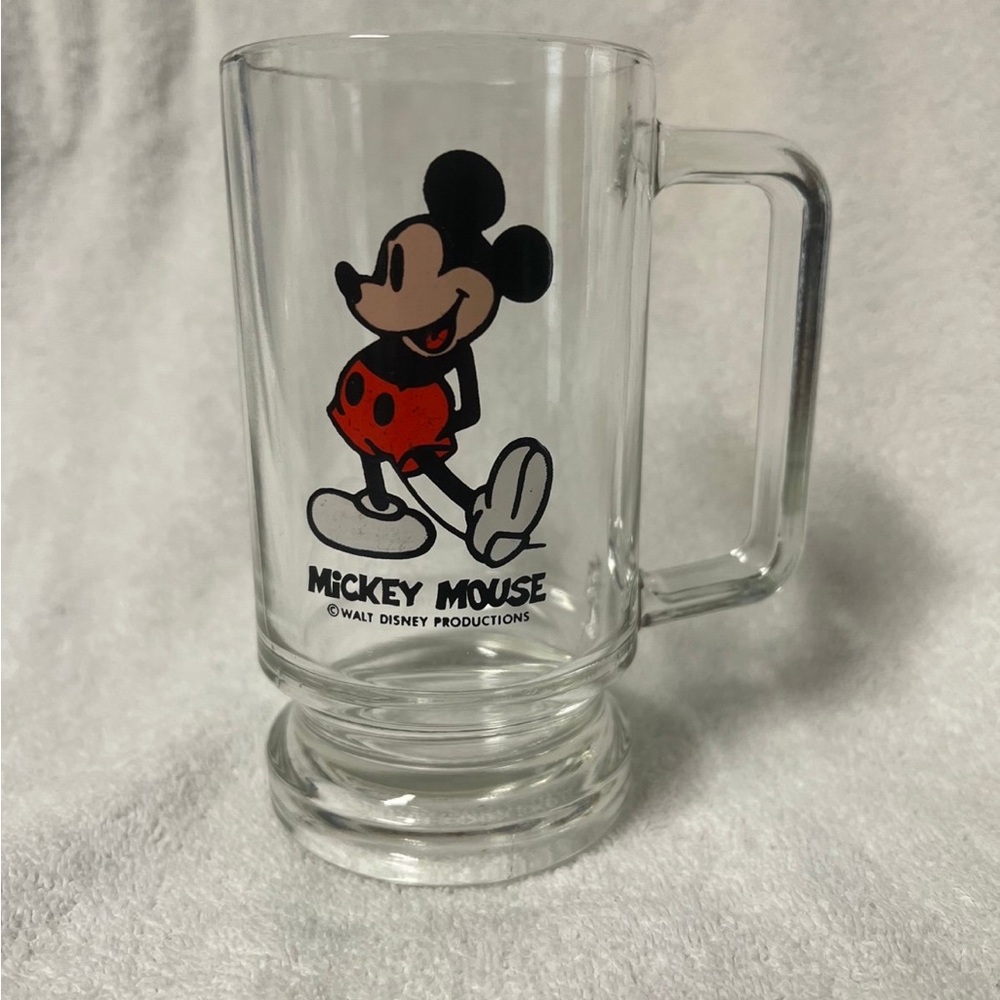 Mickey Mouse Clear Glass Mug